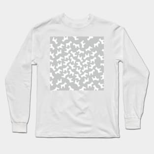 Schnauzer Grey and White pattern Long Sleeve T-Shirt